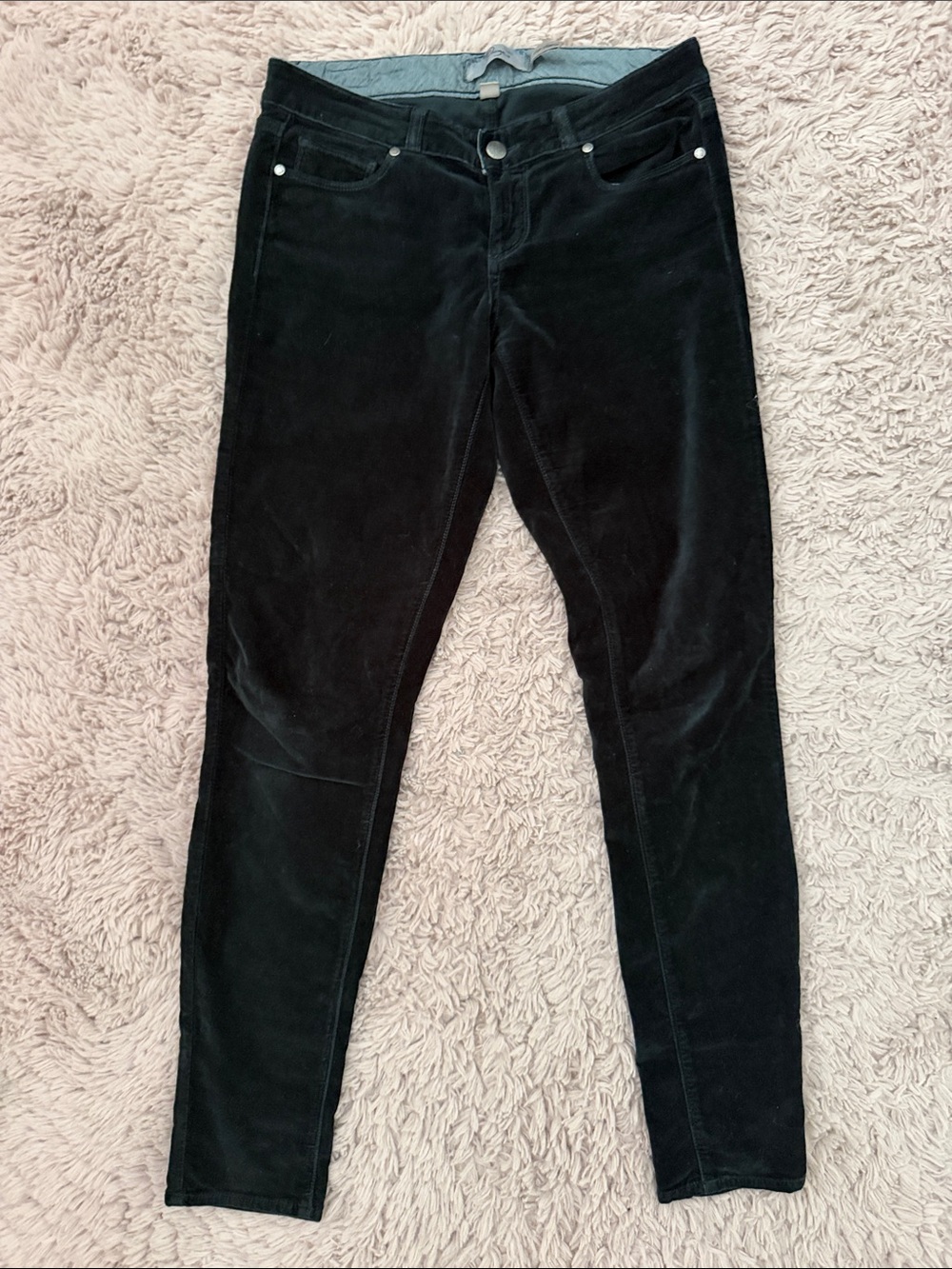 PAIGE Black Velvet Skinny Pants Verdugo Legging. Size 26